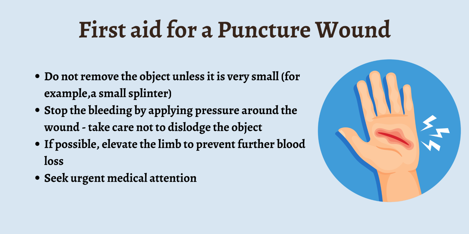 First aid for puncture wounds - First Aid for Free